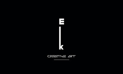 KE, EK, K, E abstract letters logo monogram