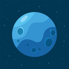 Fototapeta premium Moon with stars in dark sky