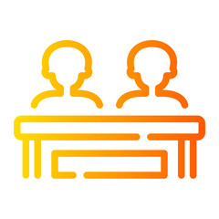 jury Line Gradient Icon