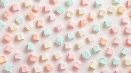 Creative pattern of multicolored marshmall