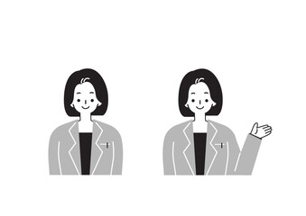 スーツを着た女性教師