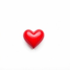 Obraz premium Red heart isolated on white background