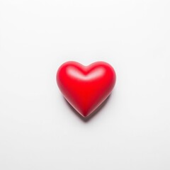 Obraz premium Red heart isolated on white background