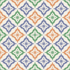 colorful floral ethnic elegant motif seamless pattern for wallpaper, tile, cloth, textile and textile