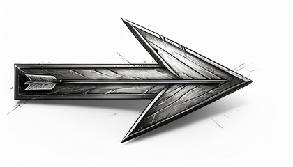 Naklejka premium right arrow on isolated white background