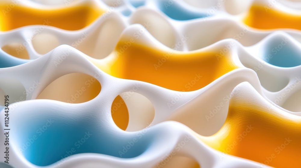 Aufkleber Abstract Waves of Colorful Texture with Fluid Patterns and Depth