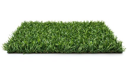 Lush Green Artificial Turf Sample Displayed
