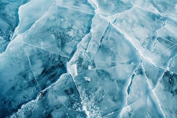 Photo of Thick and freezy ice surface. Background texture for backdrops or mapping