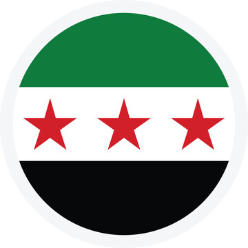 recommend clip art: Flag of Syria. Flat round icon on transparent background
