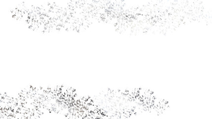 Silver Foil Frame. Silver glitter gradient stack. Silver glitter splatter frames. Silver stroke on transparent background. Postcard wedding design. Luxury premium design template.