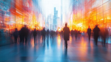 Fototapeta premium A Professional Networking Expo Hall Filled with Activity and Innovation Opportunities