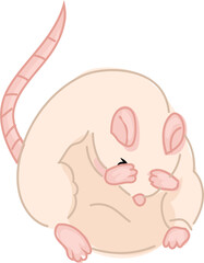 Cartoon Illustration of a Cute Mouse.