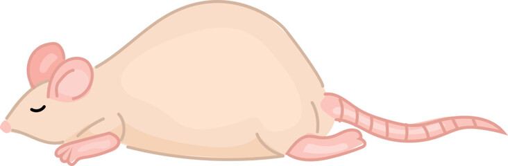Cartoon Illustration of a Cute Mouse.