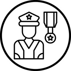 Military Officer icon style