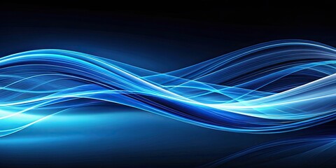 Dynamic abstract landscape created by flowing blue lines, abstract, blue, lines, flow, background, design, modern, artistic