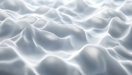 Obraz premium Soft and Serene Abstract Texture of Smooth White Fabric Waves with Gentle Curves and Light Reflections, Perfect for Backgrounds and Creative Projects
