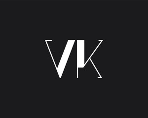 creative letter VK logo design for company