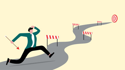 Running towards a goal, carrying a plan to achieve a target, running towards success, a prosess of fighting againts obstacles, achieving goals through obstacles