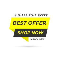Bright colorful best offer banner