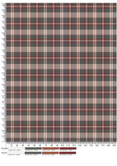 Plaid fabric pattern, blue, brown, cream, seamless for textiles, and for designing clothes, skirts or decorative fabrics. Vector illustration.