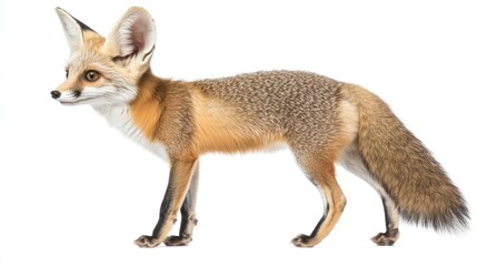 Fototapeta premium Side view of a fox showcasing its features