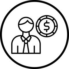 Male Finance Officer icon style