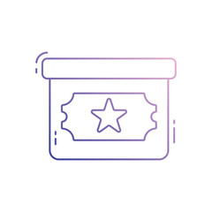 Ticket box vector icon