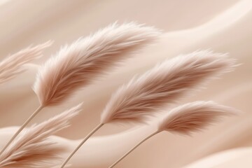 Fototapeta premium growing pampas grass background with color of the year 2025