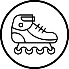 Rollerblades icon style
