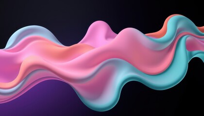 Abstract Pastel Wave Flowing Design