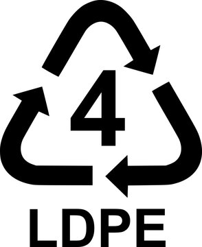 LDPE 4 recycle symbol