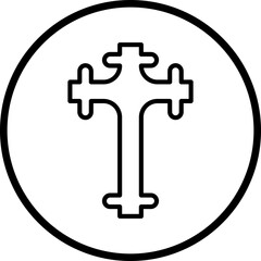 Obraz premium Latin Cross icon style