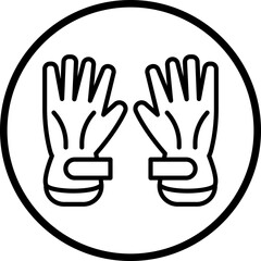 Fototapeta premium Ski Gloves icon style
