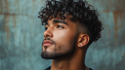 Classic low taper fade haircut featuring precise lines and a trendy beard design
