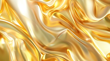 Fototapeta premium Abstract golden liquid with flowing patterns.