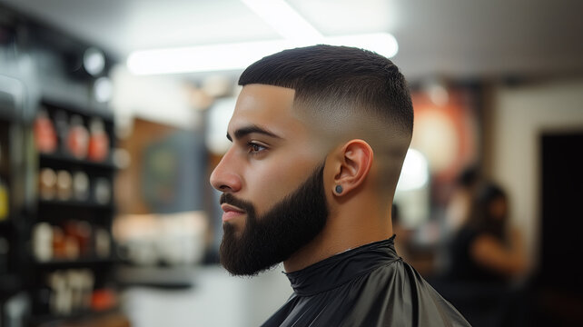 Sophisticated low taper fade haircut with detailed shaping and stylish modern top
