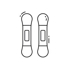 Ski board vector icon