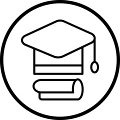 Graduation Cap icon style