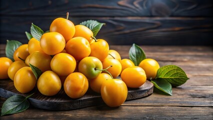 Ripe yellow plums background, plums, yellow, ripe, fruit, fresh, juicy, sweet, vibrant, summer, harvest, abundance
