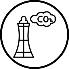 Carbon Dioxide icon style