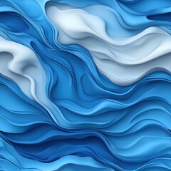 Dynamic wave patterns in blue and white creating energetic ocean-like texture
