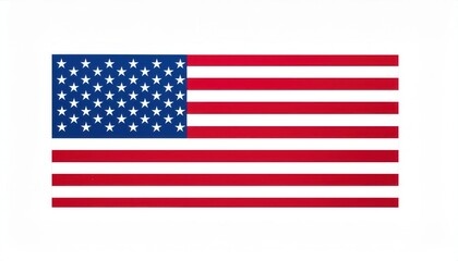 USA Flag with 50 Stars and 13 Red and White Stripes Symbolizing National Unity and Freedom. Perfect for Patriotic Holidays, Independence Day, Veterans Day, and Memorial Day Celebrations and Decor