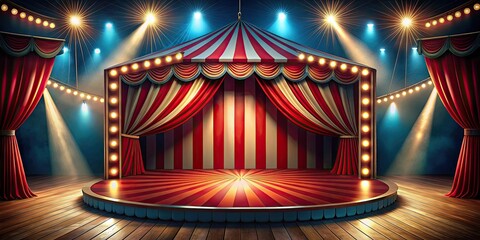 render circus background with a podium and lighting, circus, render, background, podium, lighting, entertainment, stage