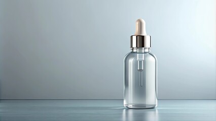 Naklejka premium Glass dropper bottle mockup for skincare products , realistic, render, cosmetics, beauty, packaging, mockup, product