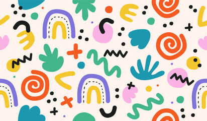 Abstract background with hand drawn pattern design