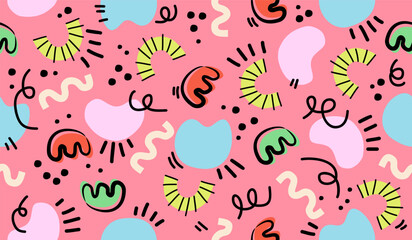 Abstract background with hand drawn pattern design