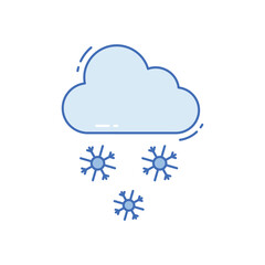 Snowfall vector icon