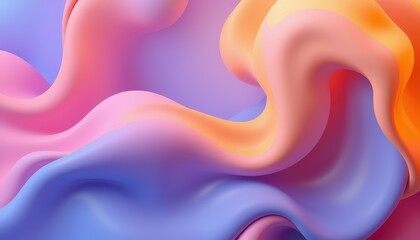 Obraz premium Abstract Pastel Swirls of Color Flowing Together