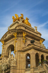 Obraz premium Cascada Monumental Chariot and Sculptures, Barcelona