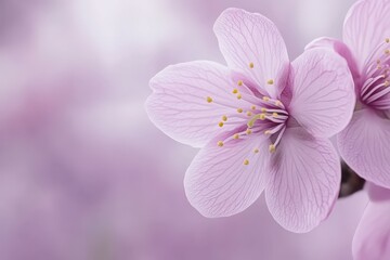 Fototapeta premium Bee collect pollen from pink flower (Cosmos bipinnatus). Close-up. Side view. Beautiful simple AI generated image